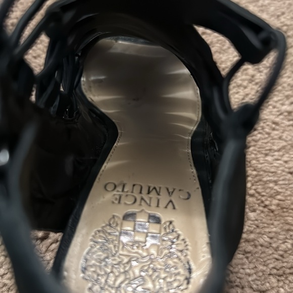 Vince Camuto Eliaz Heeled Strappy Gladiator Dress Sandals Black Leather Size 7 - Picture 8 of 14